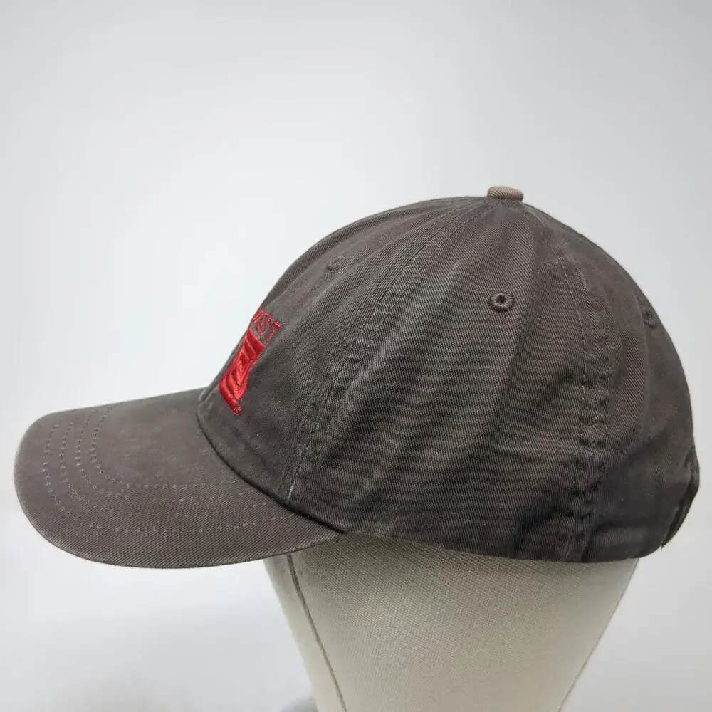 Taliesin West 5 Panel Gray Hat One Size Adjustable Slideback Cotton Red Logo